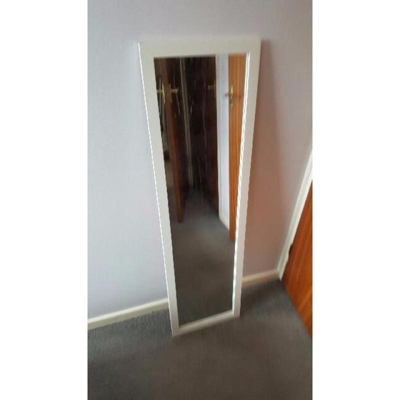 white wooden frame mirror for sale