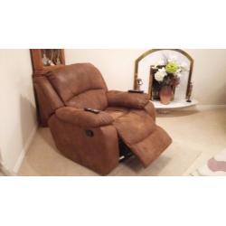 3 piece suite - faux suede - GREAT CONDITION - PET & SMOKE FREE HOME