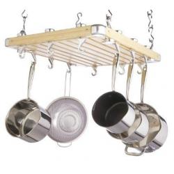 Master Class Wooden Ceiling-Mounted Hanging Pan Rack, 61 x 51 cm (24" x 20") Brand New unused