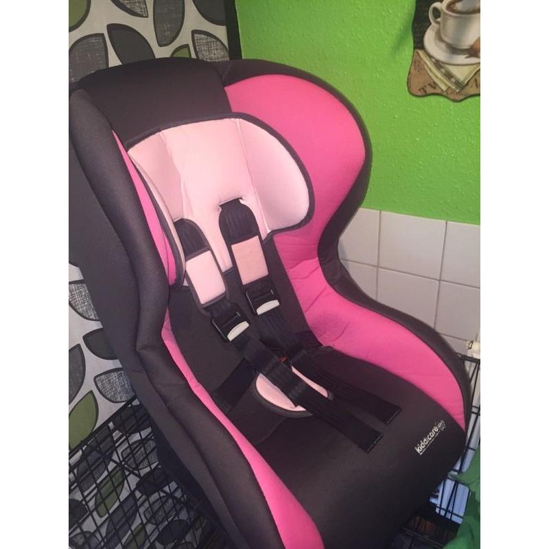 Pink car seat