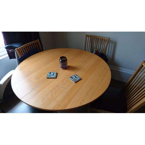 Dining table and chairs