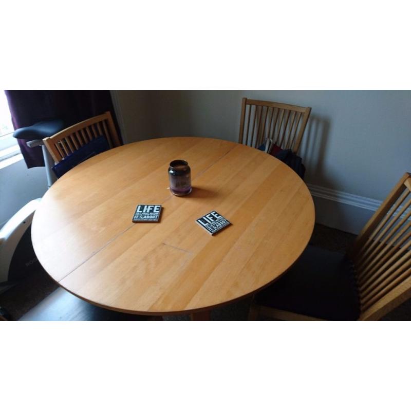 Dining table and chairs