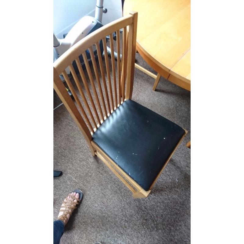 Dining table and chairs