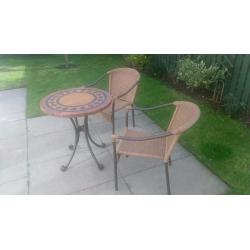 Garden Table and 2 Chairs