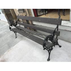 Solid Garden bench , good quality . Cast iron ends . free local delivery