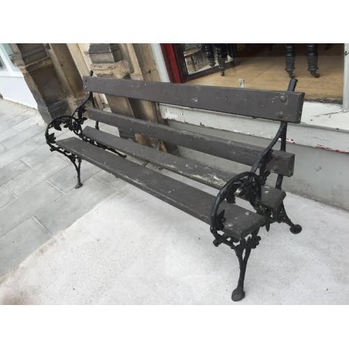 Solid Garden bench , good quality . Cast iron ends . free local delivery