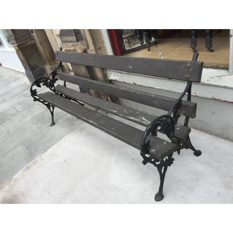 Solid Garden bench , good quality . Cast iron ends . free local delivery