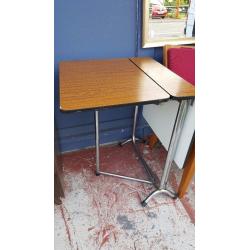 Vintage Drop Leaf / Gateleg Table With Chrome Legs