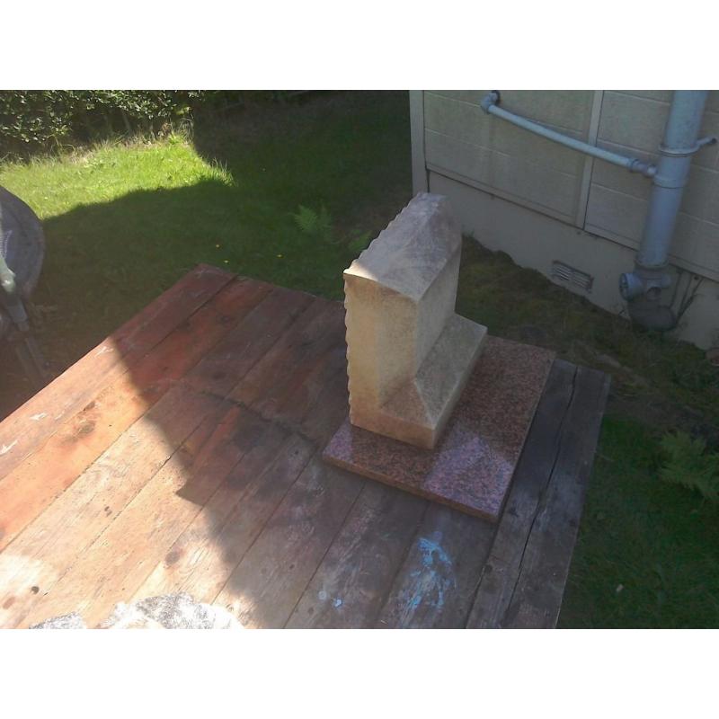 Small memorial solid sandstone .