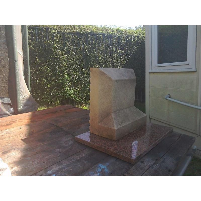 Small memorial solid sandstone .
