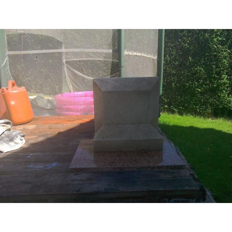 Small memorial solid sandstone .