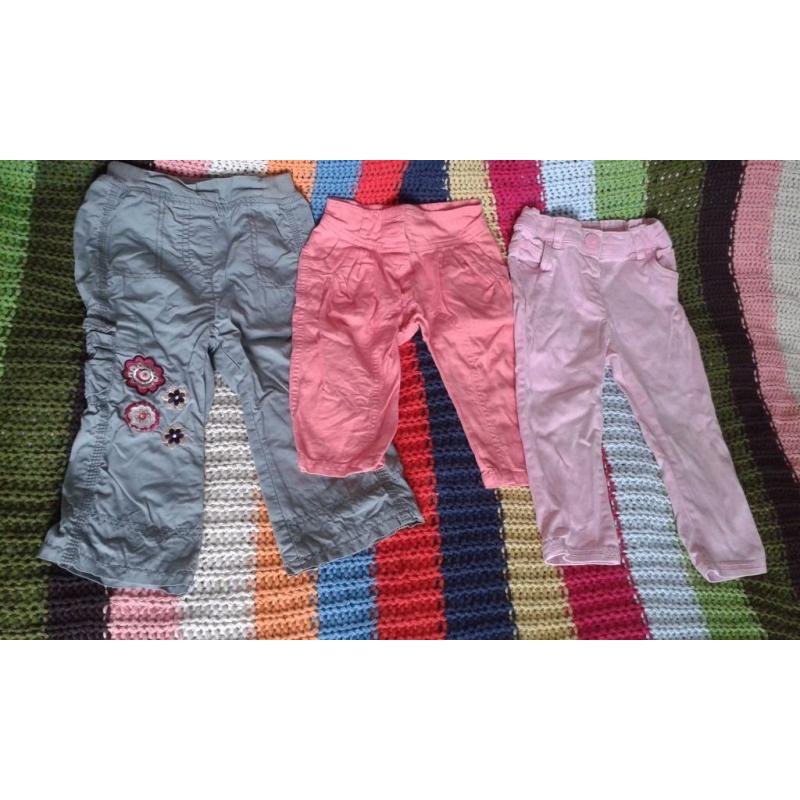 Large Bundle of 12 - 18 Months Girls Clothes (66 items)