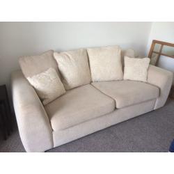 Cream 3 seater