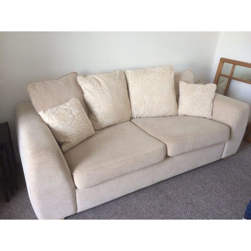 Cream 3 seater