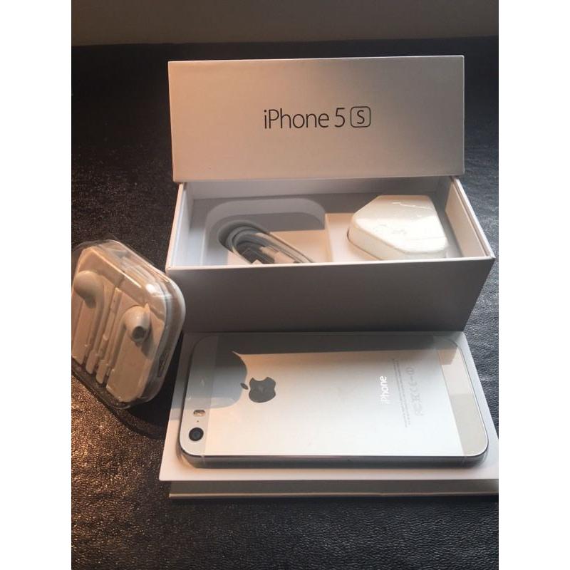 IPHONE 5S silver 16gb ???? on O2 giffgaff tesco networks in mint condition (txt Chris 07462496929)