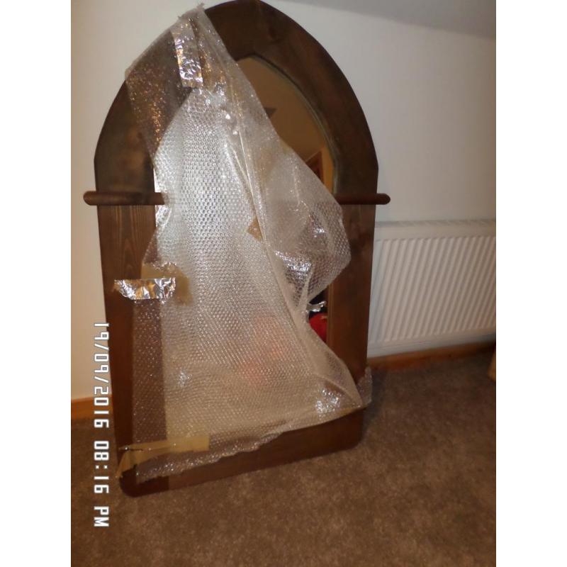 Large mirror.