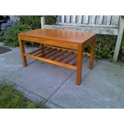 Mid Century Herbert Gibbs Teak Coffee Table With Slatted Undershelf