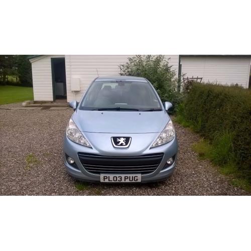 Peugeot 207 1.4 Sport, 5 door hatchback with private number plate first registered 2009.
