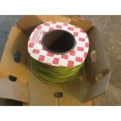 100m single core appliance wiring yellow/green 1.5m. 600v internal