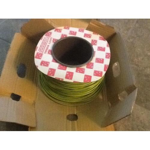 100m single core appliance wiring yellow/green 1.5m. 600v internal