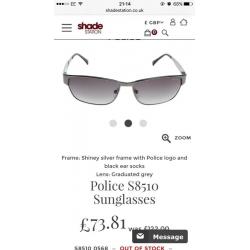 Police sunglasses and wallet