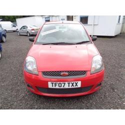 FORD FIESTA 1.25 ZETEC 2007 3 DOOR PETROL RED 92,000 MILES MOT TILL 07/02/17 EXCELLENT CONDITION