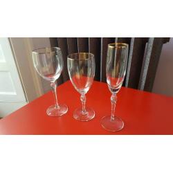 Lenox Madison Crystal Wine and Water Glasses and Champagne Flutes (set 15 items)