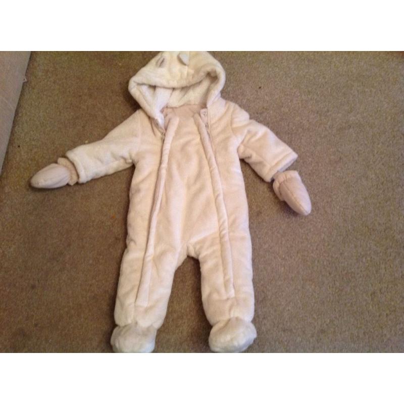 6-9 months fleece winter suit with mittens