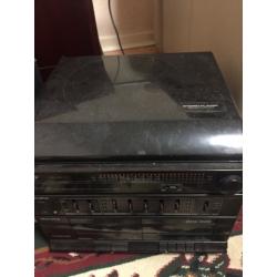 Record player tape deck music system