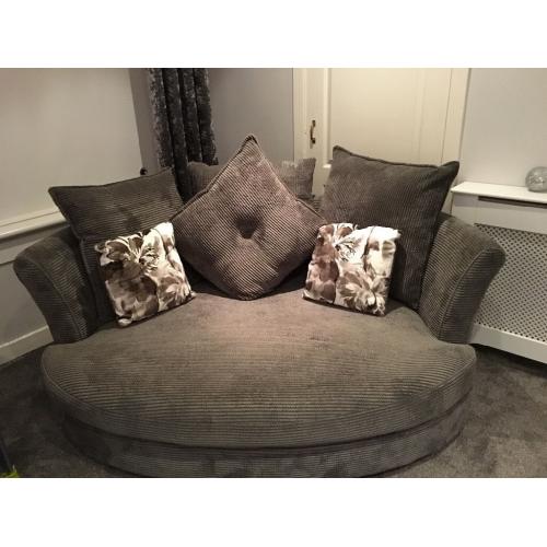 Grey 2 seater love seat and 3 seater sofa for sale