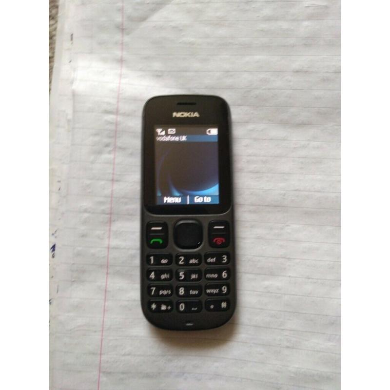 Nokia 100 Grey/Black Mobile Phone On Vodafone