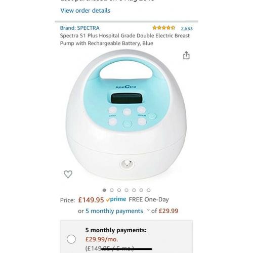 Spectra s1 double electric breast pump