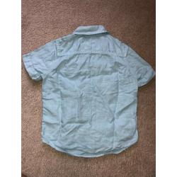 Baby gap boys short sleeve shirt top blue age 3 years