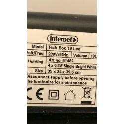 Interpet 19L half moon fish tank