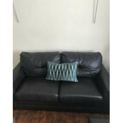 2x Brown Leather Sofa?s