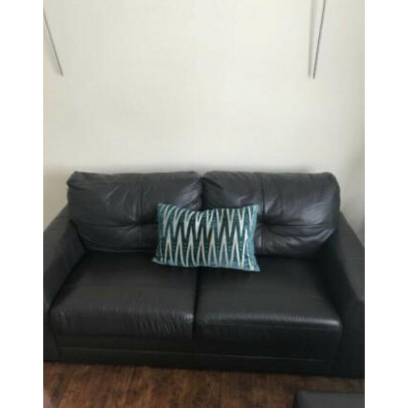 2x Brown Leather Sofa?s