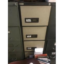 Vintage Industrial 4 Draw Filing Cabinet