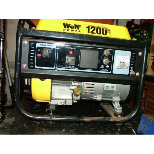 Wolf Generator. Model WP1200J. Needs some TLC. New price!