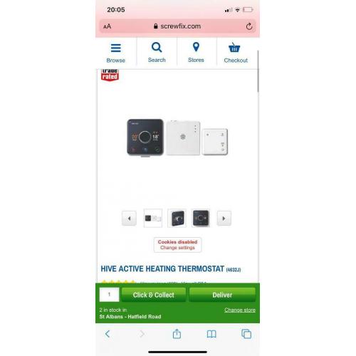 Hive thermostat