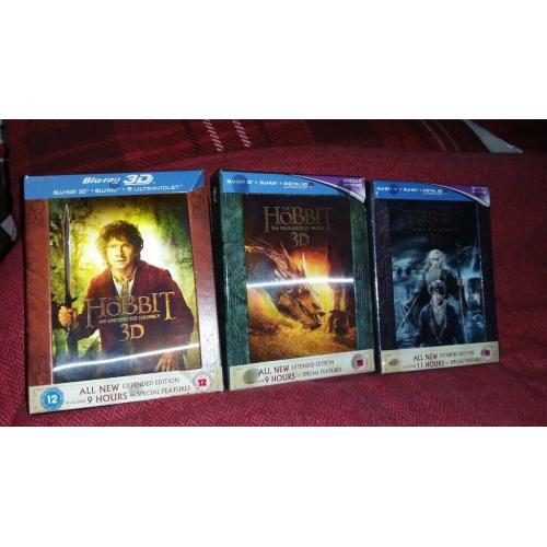 HOBBIT TRILOGY 3D BLU RAY COLLECTION