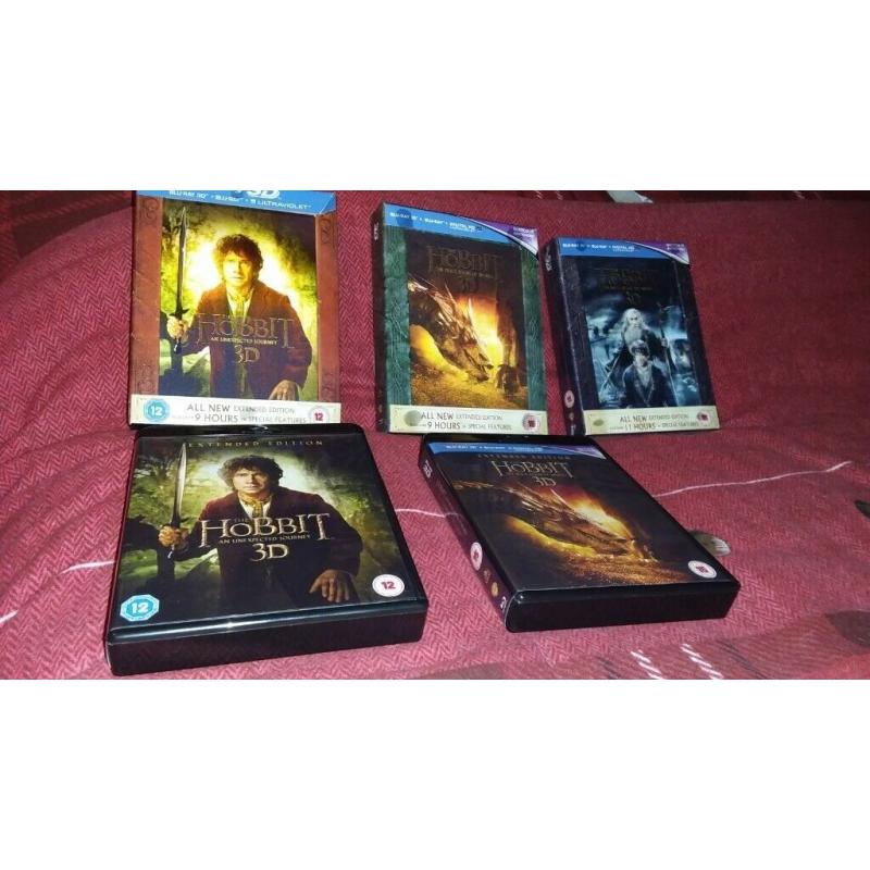 HOBBIT TRILOGY 3D BLU RAY COLLECTION