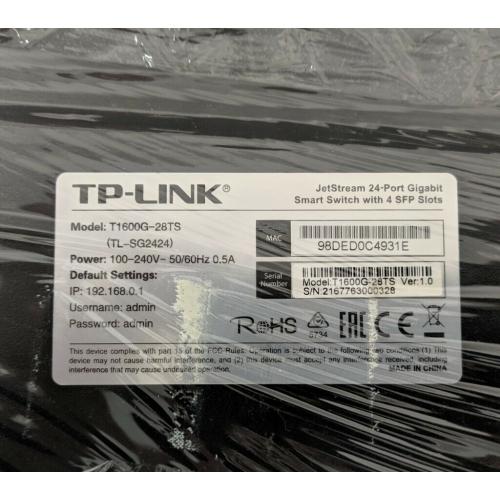 TP Link T1600G-28TS 24 Port Professional Managed Ethernet Switch