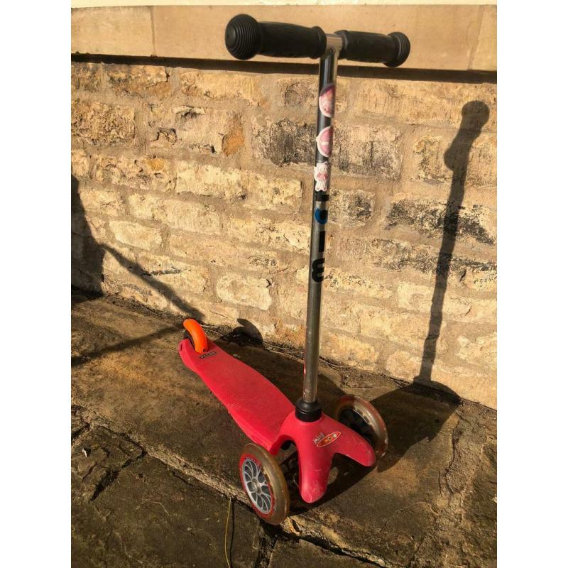 Pink mini micro scooter - collection only