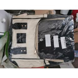 Brand new 2 Piece Baby Diaper Changing Bag set with pram hooks