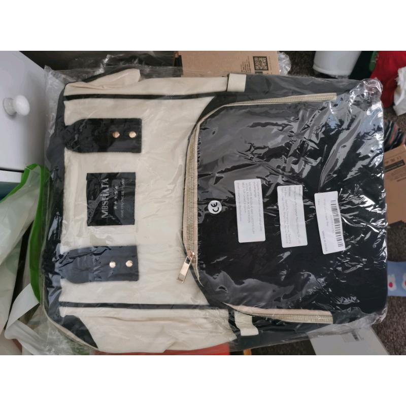 Brand new 2 Piece Baby Diaper Changing Bag set with pram hooks