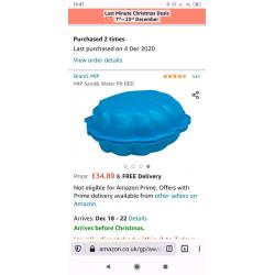 Blue shell sandpit and paddling pool
