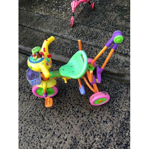 Parents steering bike
