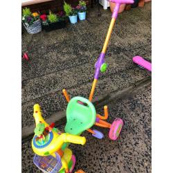 Parents steering bike