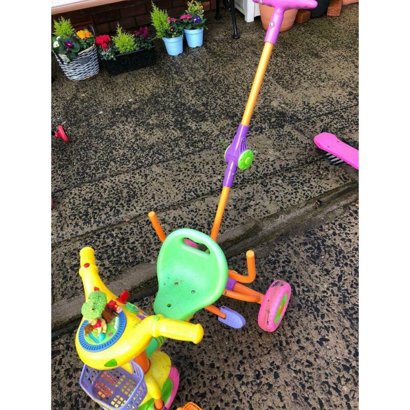 Parents steering bike