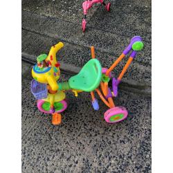 Parents steering bike